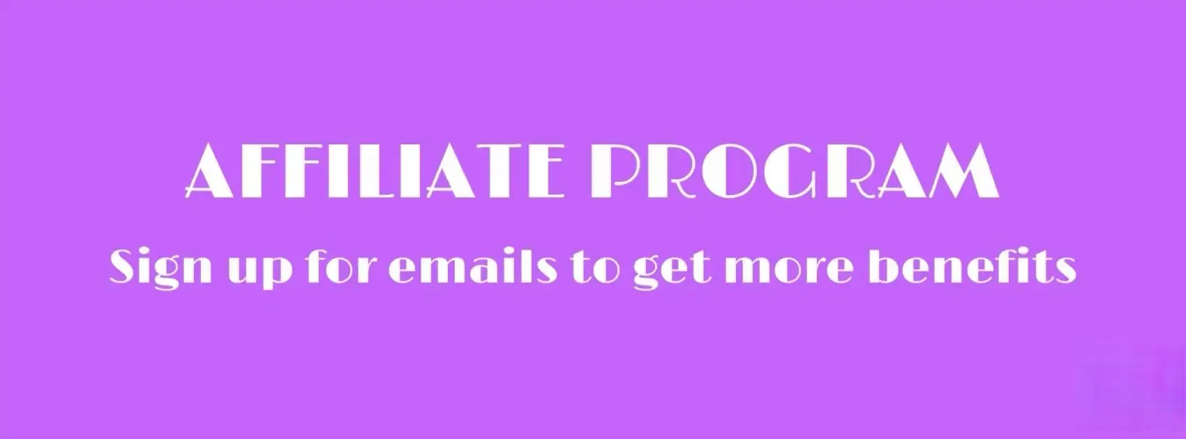 Sign up to join affiliate program