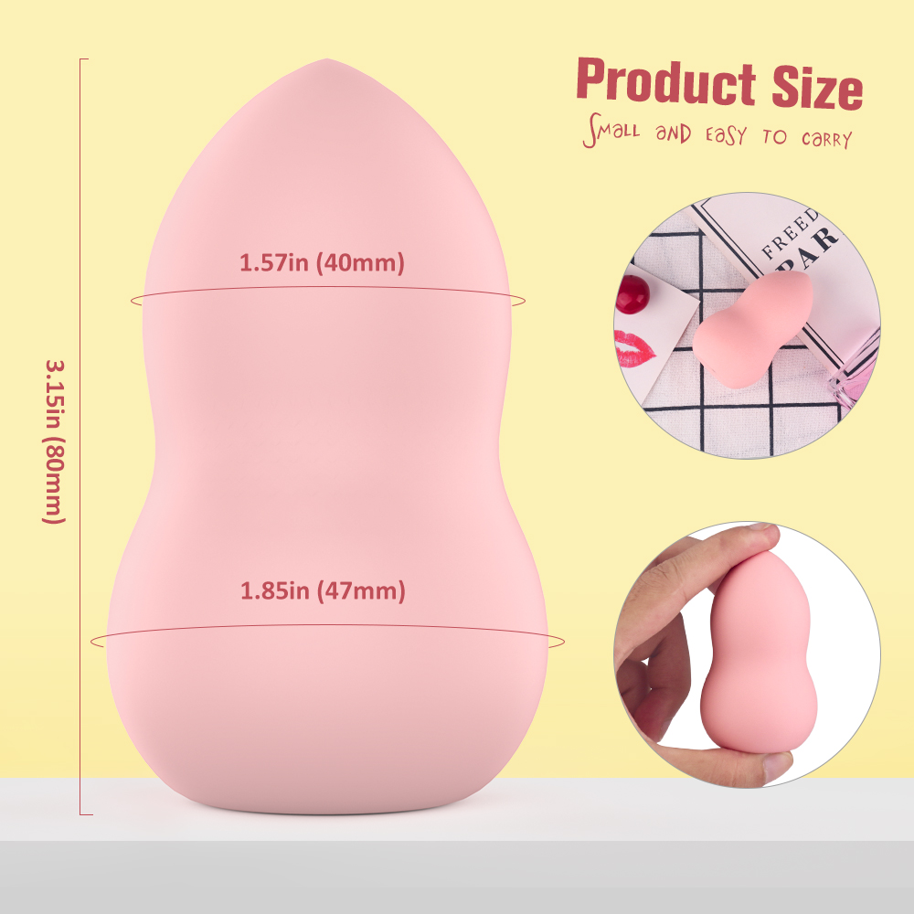 Peach Pleasure Puff Vibrator Size