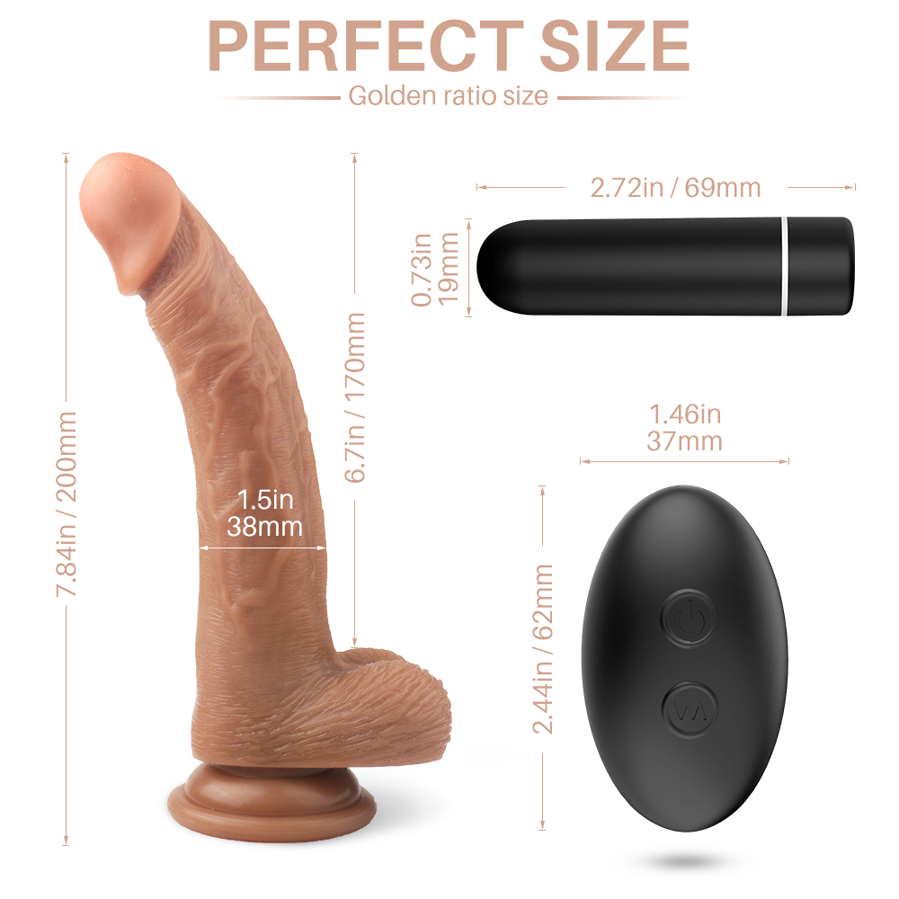 Croods Flex Pro Vibrating Dildo Size
