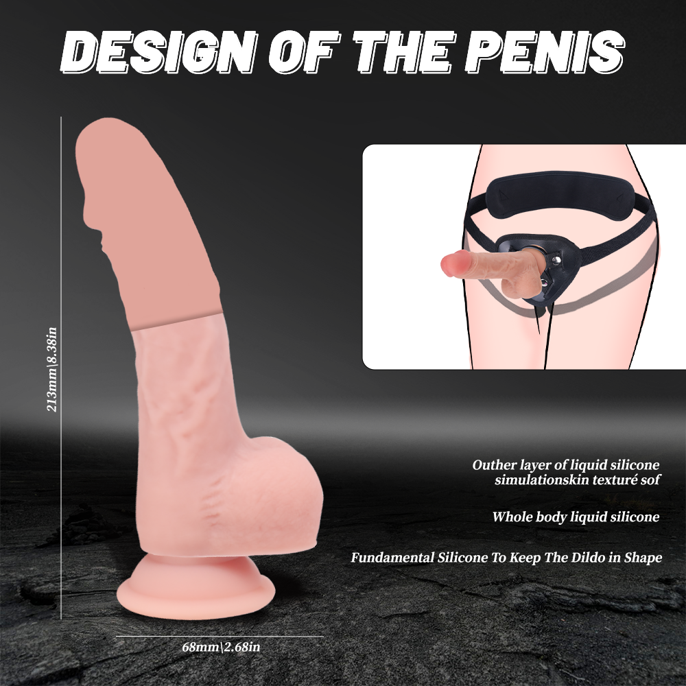 Baron Adjustable Strap-On Dildo Size