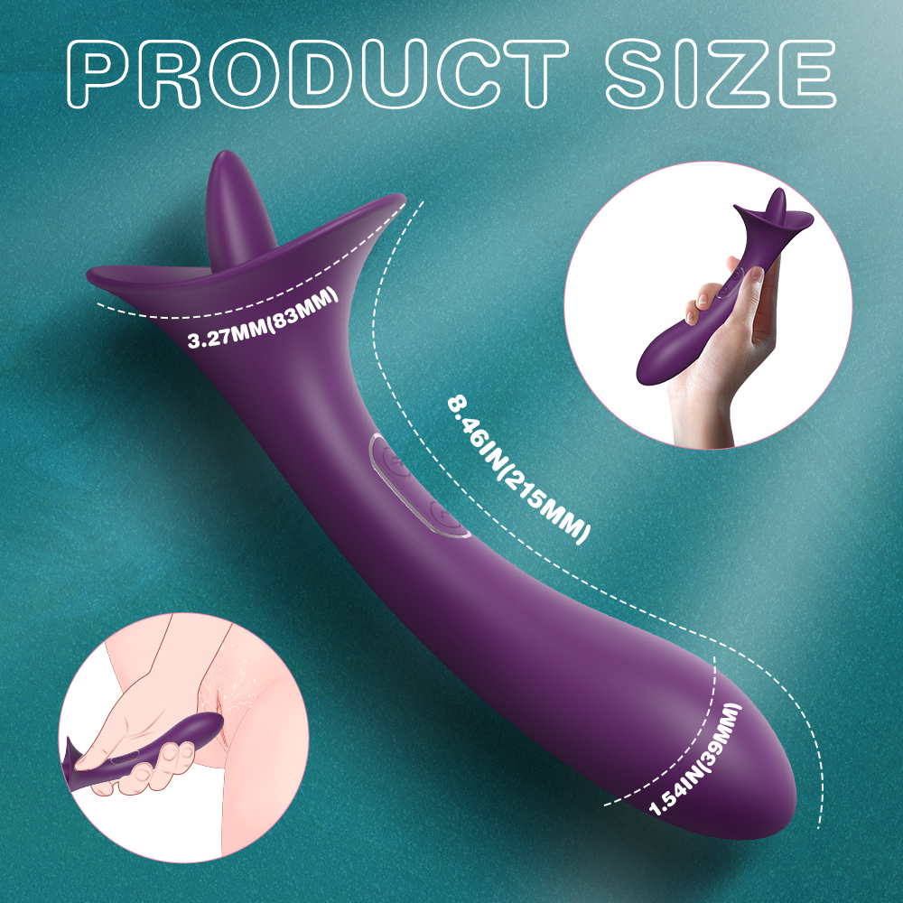 Tara TongueWave Licking Vibrator Size
