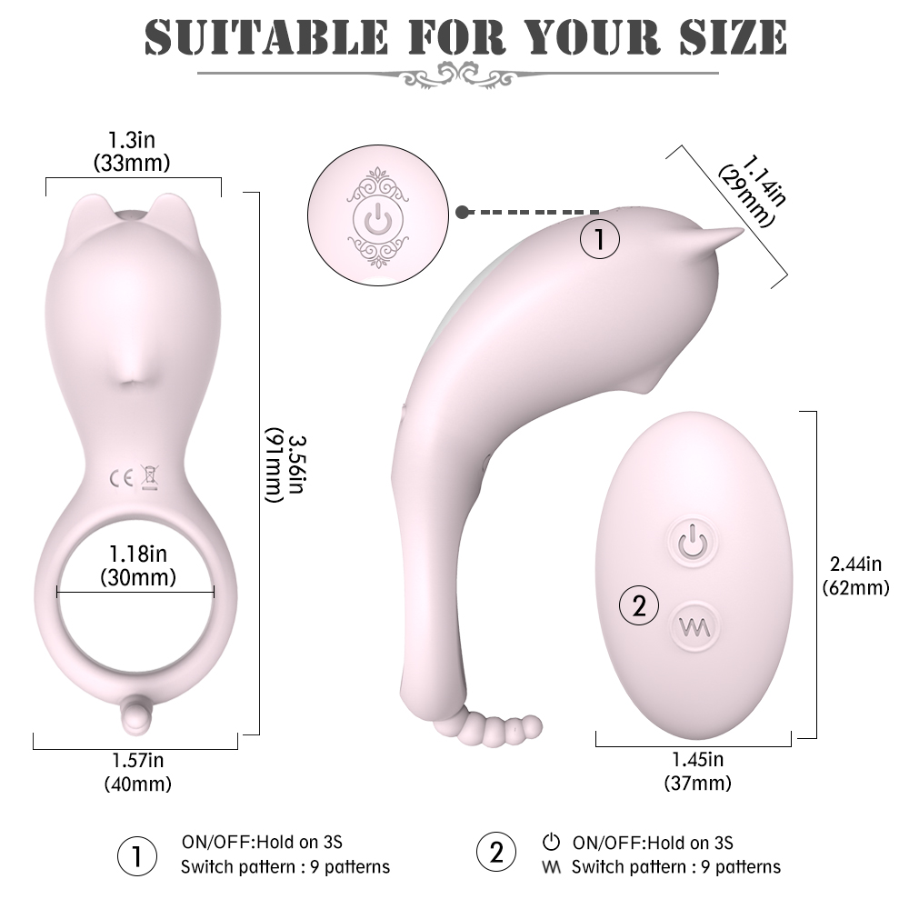 Cora Couples' Vibrating Cock Ring Size