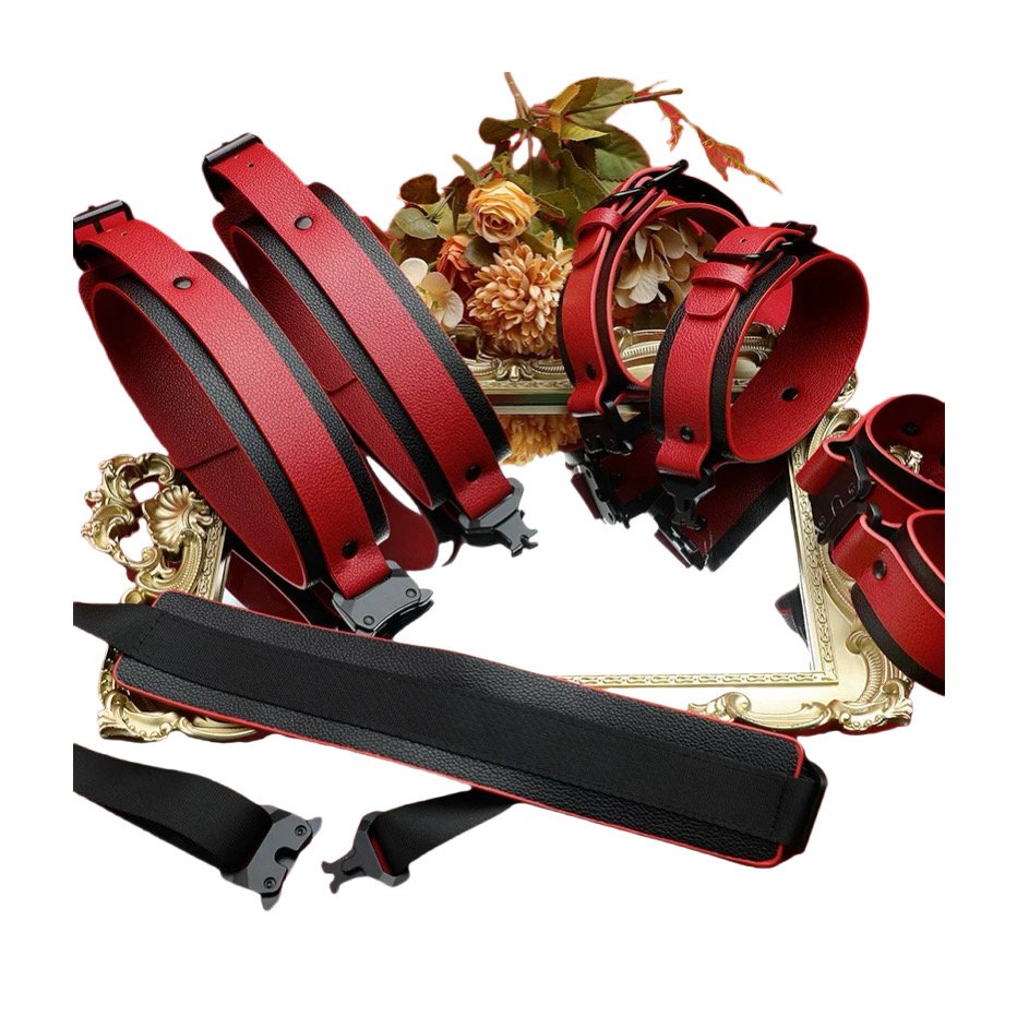 BDSM BondageKit Adjustable Leather Cuffs Set